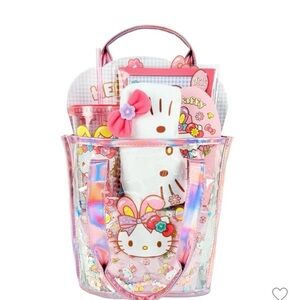Hello Kitty Pink Kids Accessory Tote with purse & Stationery